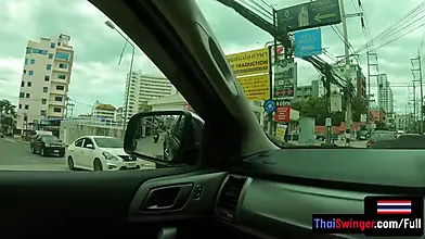 Tattooed Thai brunette amateur and her partner have steamy public sex at home, captured in POV