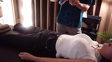 Horny Japanese Teen Gets Oil Massage With Hot Sex Surprise Ending