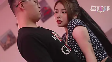 Thick Asian Gym Girl with Big Tits Rides Hard for a Creampie