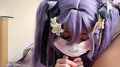 Seductive Keqing Cosplay Fantasy