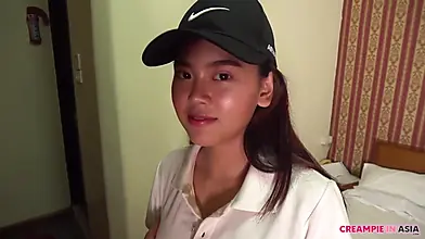Adorable Thai Teen Sprite Enjoys Intimate Encounter