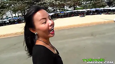 Filipino Amateur's Slick Pussy Rides a Thick Cock POV